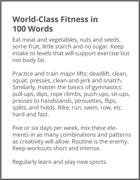 World Class Fitness in 100 Words